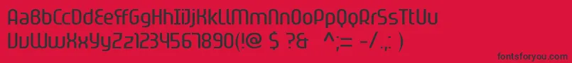 フォントSpionverpflanzung – 赤い背景に黒い文字