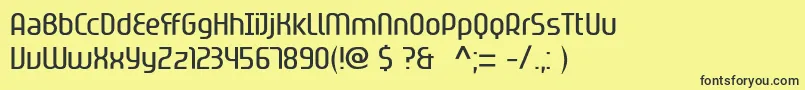 フォントSpionverpflanzung – 黒い文字の黄色い背景