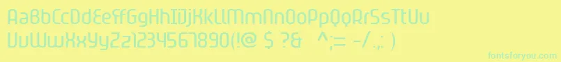 Spionverpflanzung Font – Green Fonts on Yellow Background