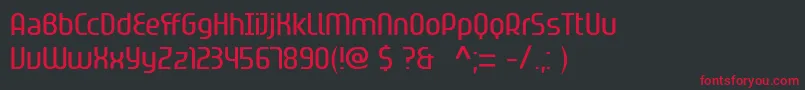 Spionverpflanzung Font – Red Fonts on Black Background