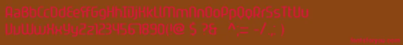 Fonte Spionverpflanzung – fontes vermelhas em um fundo marrom