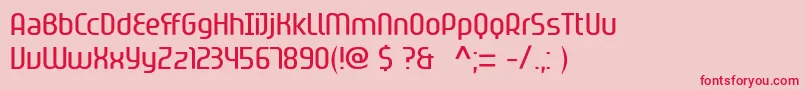 Spionverpflanzung Font – Red Fonts on Pink Background