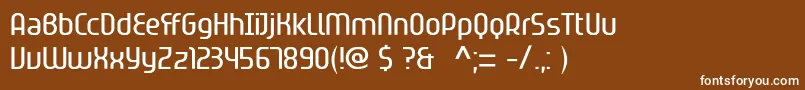 Spionverpflanzung Font – White Fonts on Brown Background