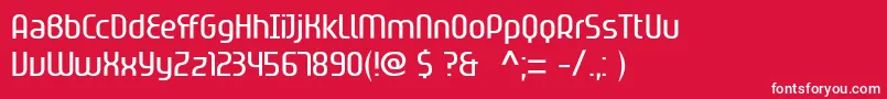 Шрифт Spionverpflanzung – белые шрифты на красном фоне