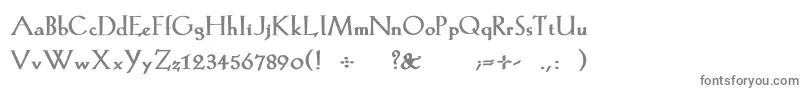 フォントKochromanBold – 白い背景に灰色の文字