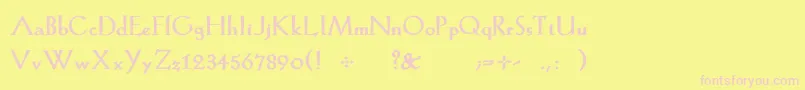 KochromanBold Font – Pink Fonts on Yellow Background