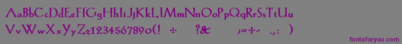 KochromanBold Font – Purple Fonts on Gray Background