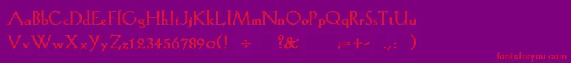 KochromanBold Font – Red Fonts on Purple Background