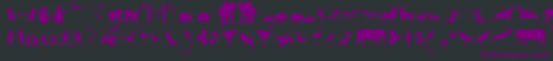 フォントFontsOfAfrikaSample – 黒い背景に紫のフォント