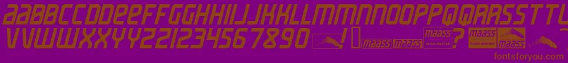 MaassSlicerItalic Font – Brown Fonts on Purple Background