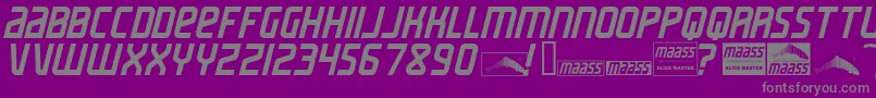 MaassSlicerItalic Font – Gray Fonts on Purple Background