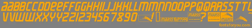 MaassSlicerItalic Font – Orange Fonts on Gray Background