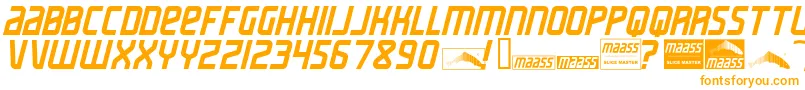 Lisätietoja MaassSlicerItalic-fontista MaassSlicerItalic-fontti – oranssit fontit