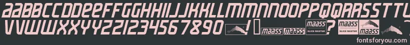 MaassSlicerItalic Font – Pink Fonts on Black Background