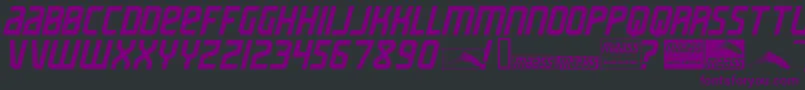 MaassSlicerItalic Font – Purple Fonts on Black Background