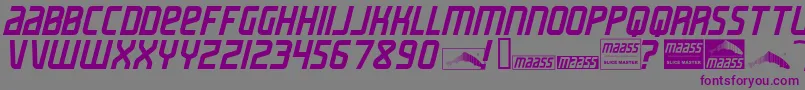 MaassSlicerItalic Font – Purple Fonts on Gray Background