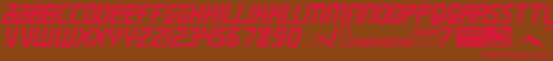 MaassSlicerItalic Font – Red Fonts on Brown Background