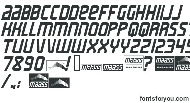  MaassSlicerItalic font