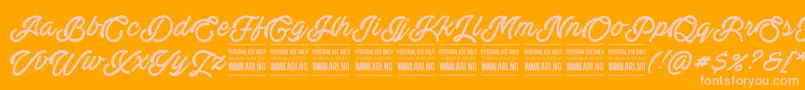 fuente ActoniaPersonal – Fuentes Rosadas Sobre Fondo Naranja