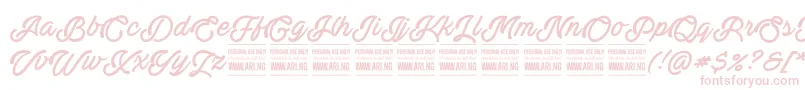ActoniaPersonal Font – Pink Fonts on White Background