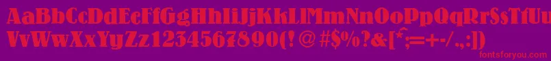 LouisBold Font – Red Fonts on Purple Background