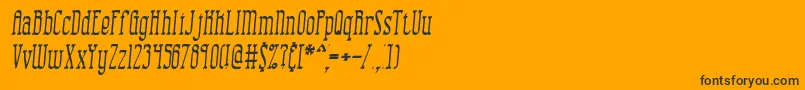 Шрифт CombustionIiBrk – чёрные шрифты на оранжевом фоне