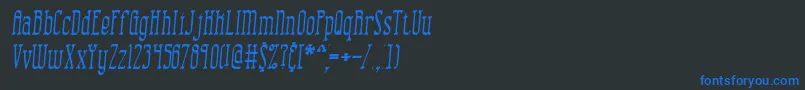 CombustionIiBrk Font – Blue Fonts on Black Background
