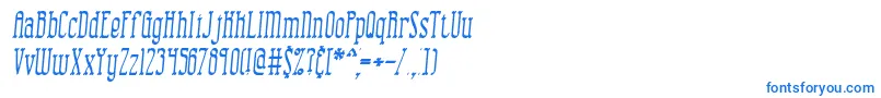 Шрифт CombustionIiBrk – синие шрифты на белом фоне