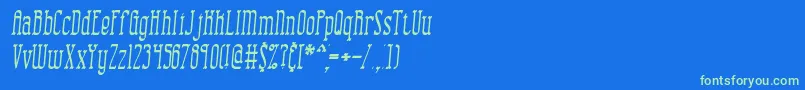 CombustionIiBrk Font – Green Fonts on Blue Background