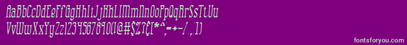 CombustionIiBrk Font – Green Fonts on Purple Background