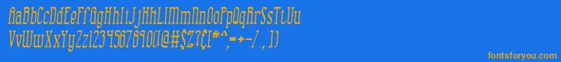 CombustionIiBrk Font – Orange Fonts on Blue Background