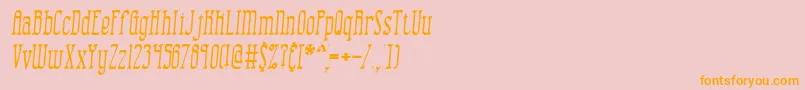 CombustionIiBrk Font – Orange Fonts on Pink Background