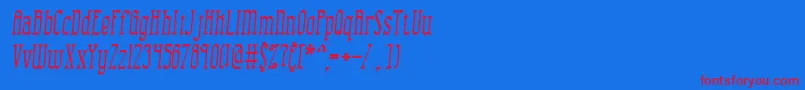 CombustionIiBrk Font – Red Fonts on Blue Background