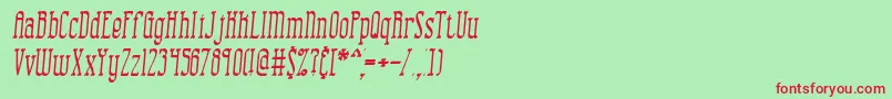 CombustionIiBrk Font – Red Fonts on Green Background
