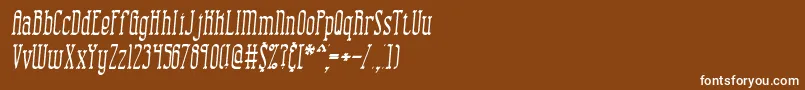 フォントCombustionIiBrk – 茶色の背景に白い文字