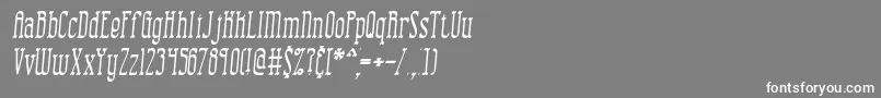 フォントCombustionIiBrk – 灰色の背景に白い文字