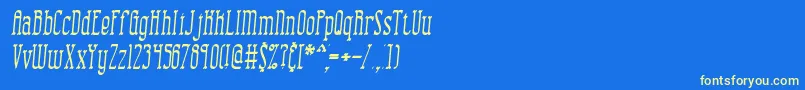 CombustionIiBrk Font – Yellow Fonts on Blue Background