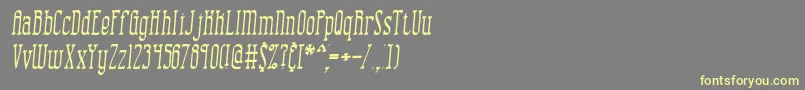 CombustionIiBrk Font – Yellow Fonts on Gray Background