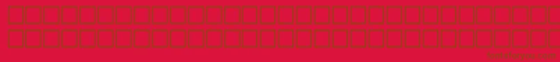 NantunitalRegular-Schriftart – Braune Schriften auf rotem Hintergrund