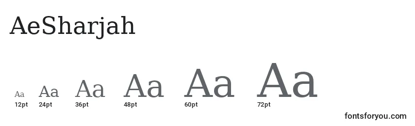 AeSharjah Font Sizes
