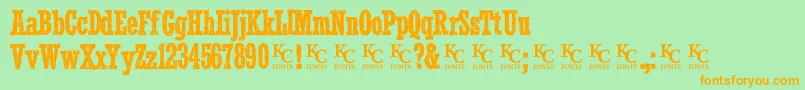 Smokeinthewoodsdemo Font – Orange Fonts on Green Background