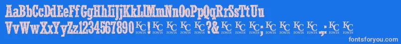 Smokeinthewoodsdemo Font – Pink Fonts on Blue Background