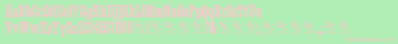 Smokeinthewoodsdemo Font – Pink Fonts on Green Background