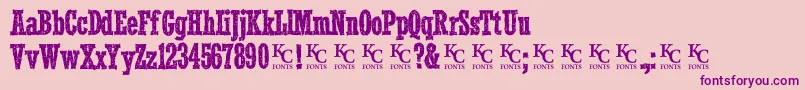 Smokeinthewoodsdemo Font – Purple Fonts on Pink Background