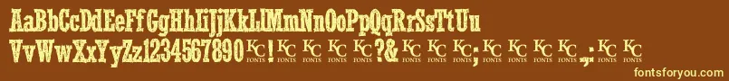 Smokeinthewoodsdemo Font – Yellow Fonts on Brown Background