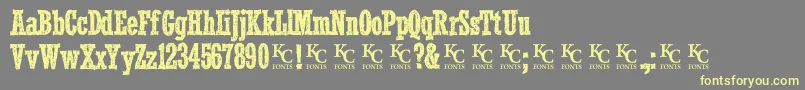 Smokeinthewoodsdemo Font – Yellow Fonts on Gray Background