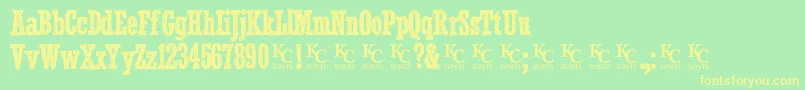 Smokeinthewoodsdemo Font – Yellow Fonts on Green Background