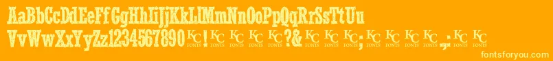 Smokeinthewoodsdemo Font – Yellow Fonts on Orange Background