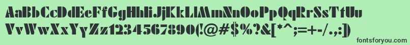 JensenBold Font – Black Fonts on Green Background