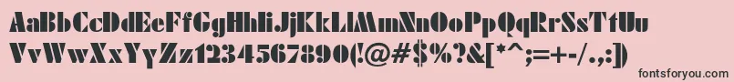 JensenBold Font – Black Fonts on Pink Background